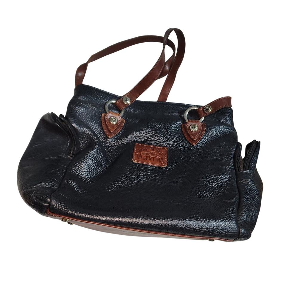 VALENTINA EUC LARGE PEBBLED SHOULDER BAG CROSSBODY STRAP